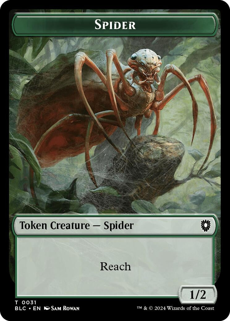 Spider // Blood Double-Sided Token (0) [BLC] - MTG Single