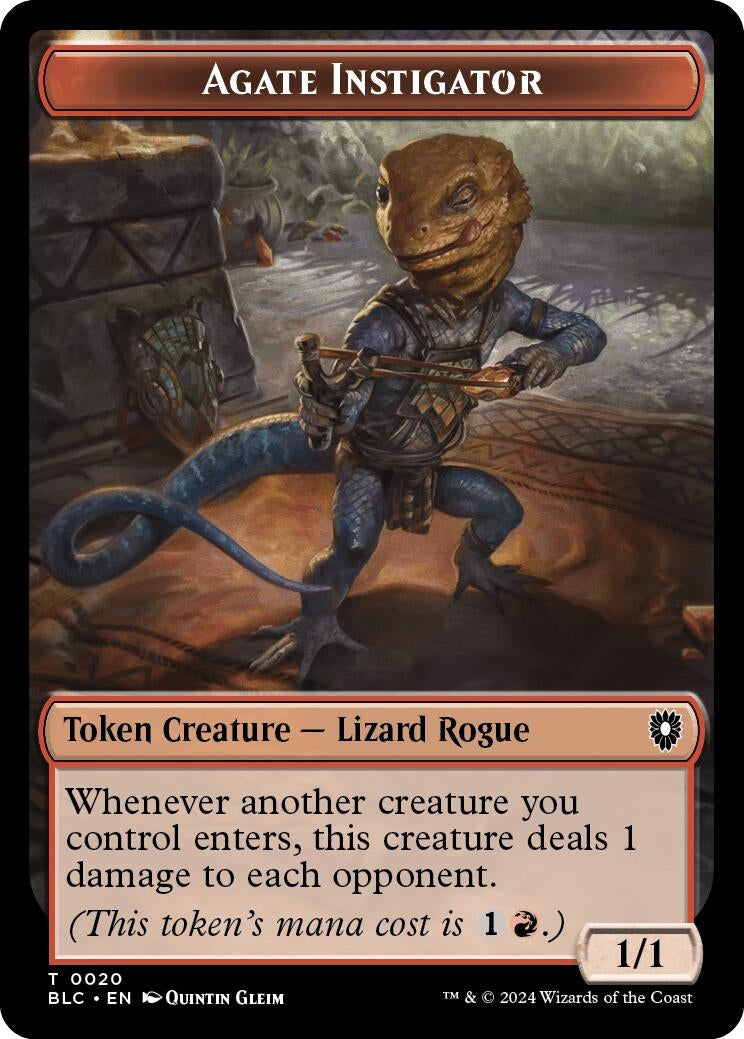 Agate Instigator // Rabbit Double-Sided Token (0) [BLC] - MTG Single