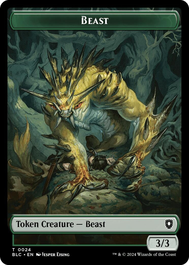Beast (024) // Treasure Double-Sided Token (0) [BLC] - MTG Single