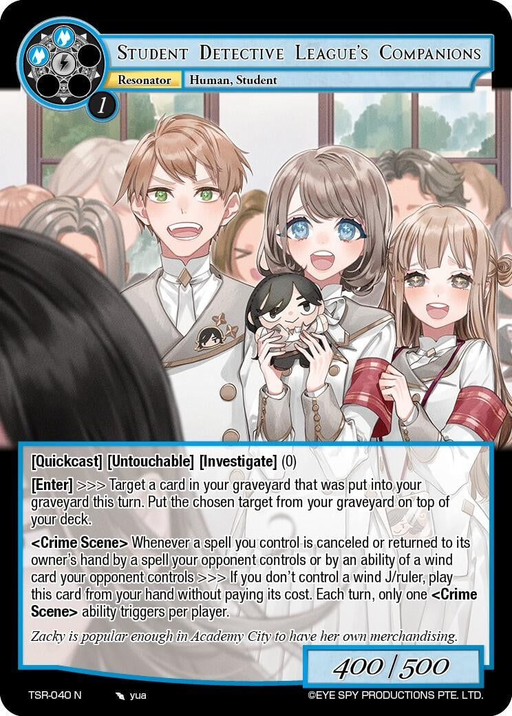Student Detective League’s Companions (40) [TSR] - Force of Will Single