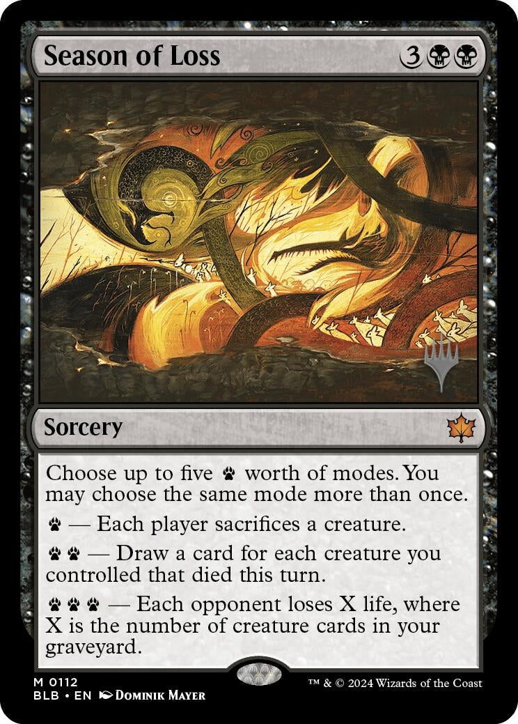 Season of Loss (112) [PPBLB] - MTG Single