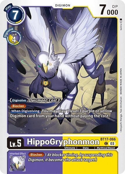HippoGryphonmon (17066) [BT17] - Digimon Card Game Single