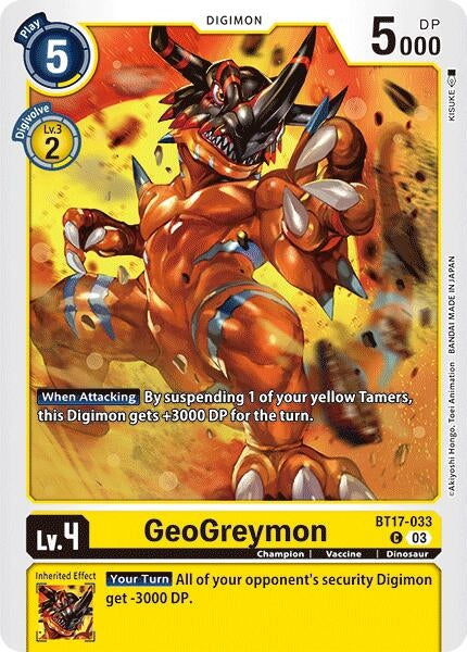GeoGreymon (17033) [BT17] - Digimon Card Game Single