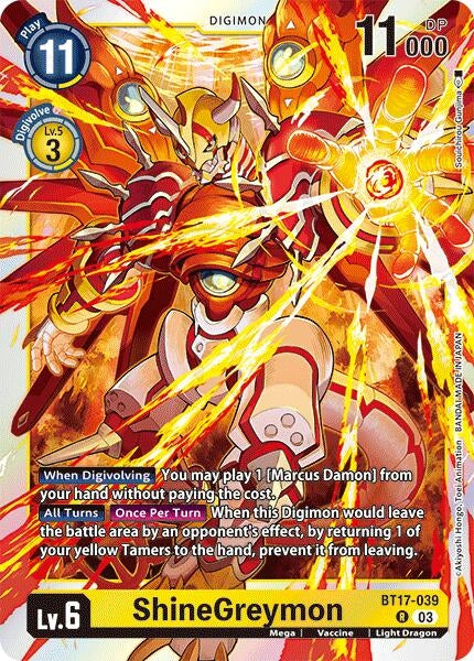 ShineGreymon (17039) [BT17] - Digimon Card Game Single