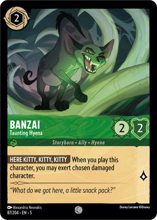 Banzai - Taunting Hyena (87) (5) - Disney Lorcana Single