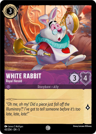 White Rabbit - Royal Herald (43) (5) - Disney Lorcana Single