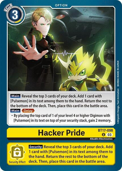 Hacker Pride (17098) [BT17] - Digimon Card Game Single