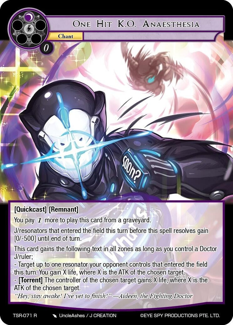 One Hit K.O. Anaesthesia (71) [TSR] - Force of Will Single