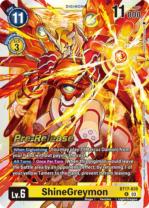ShineGreymon (17039) [BT17_PR] - Digimon Card Game Single