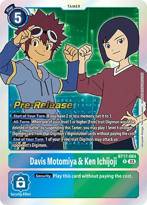 Davis Motomiya & Ken Ichijoji (17084) [BT17_PR] - Digimon Card Game Single