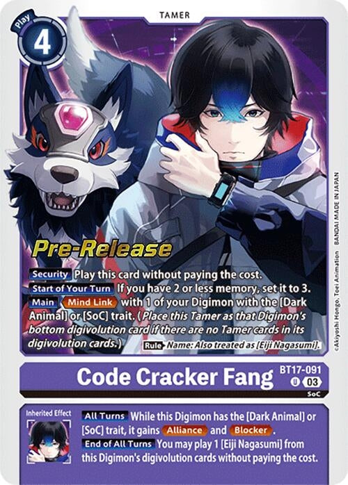 Code Cracker Fang (17091) [BT17_PR] - Digimon Card Game Single