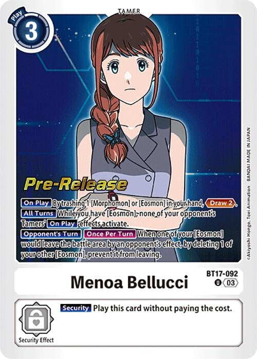 Menoa Bellucci (17092) [BT17_PR] - Digimon Card Game Single