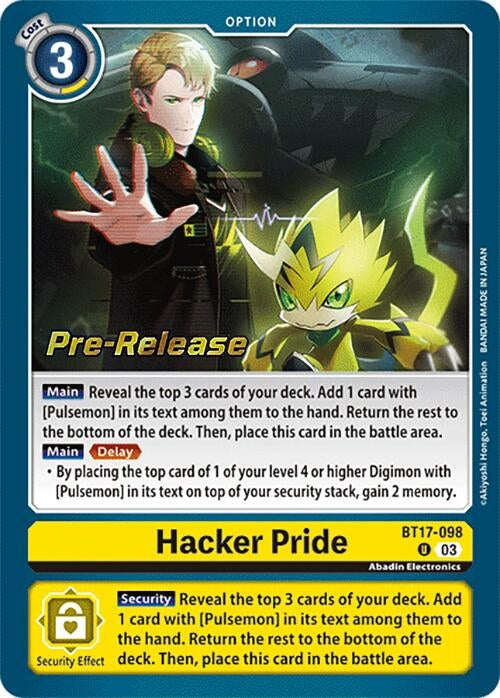 Hacker Pride (17098) [BT17_PR] - Digimon Card Game Single