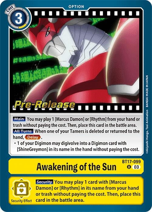 Awakening of the Sun (17099) [BT17_PR] - Digimon Card Game Single