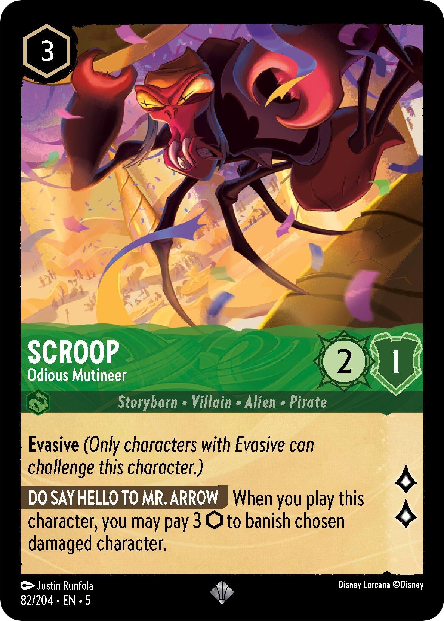 Scroop - Odious Mutineer (82) (5) - Disney Lorcana Single