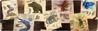 Bloomburrow 8ft Table Playmat for Magic: The Gathering - Calamity Beasts Field Notes - Playmats Sealed