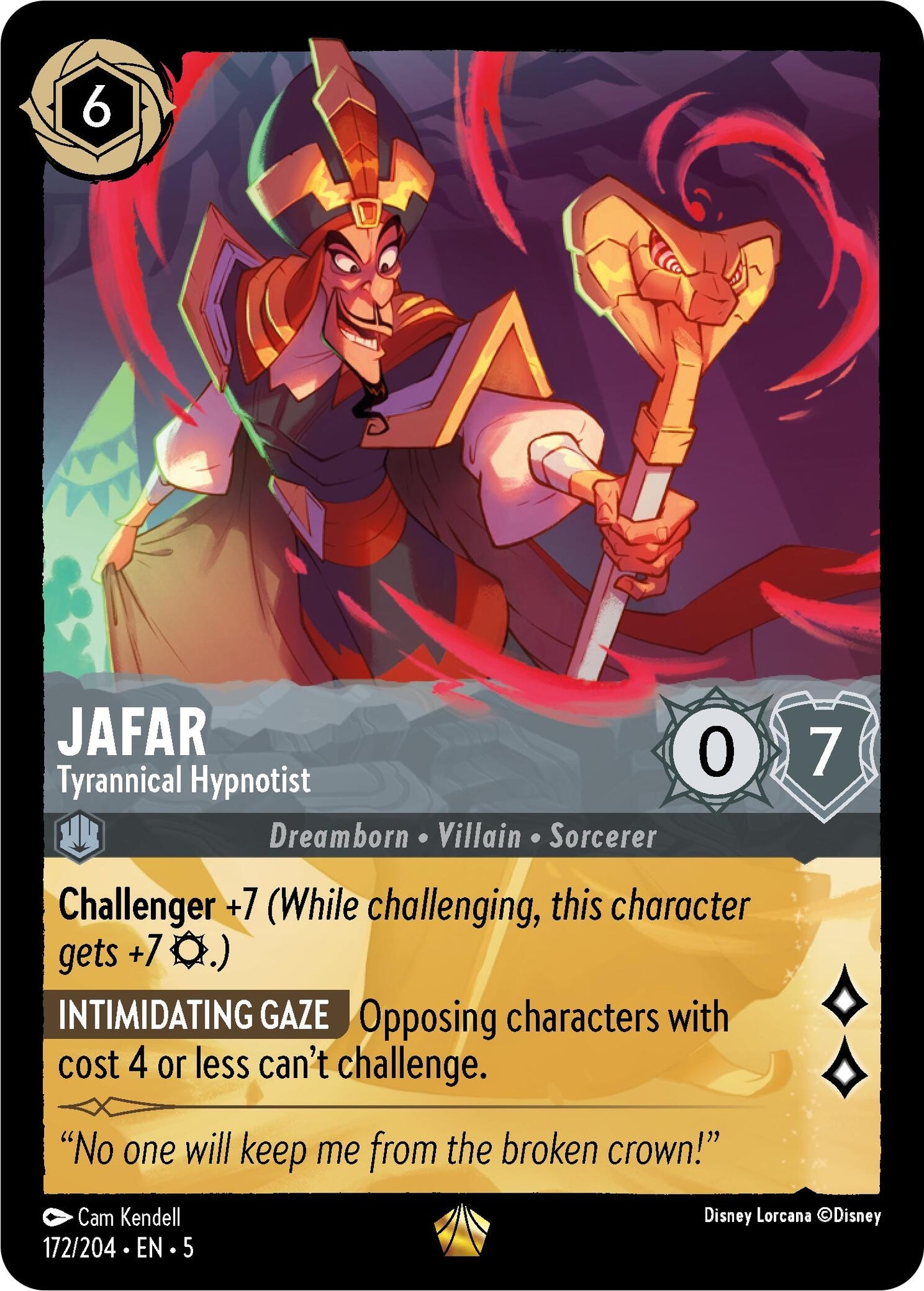 Jafar - Tyrannical Hypnotist (172) (5) - Disney Lorcana Single