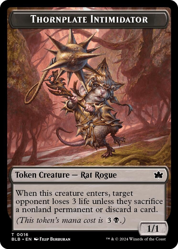 Thornplate Intimidator Token (0) [BLB] - MTG Single