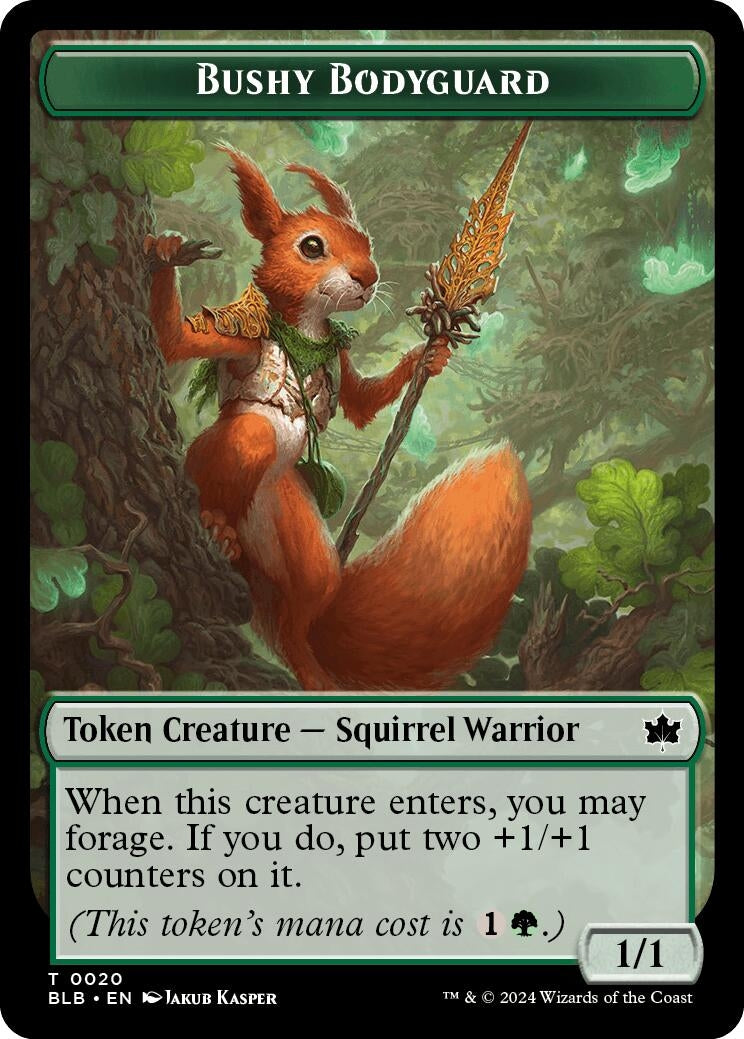 Bushy Bodyguard Token (0) [BLB] - MTG Single