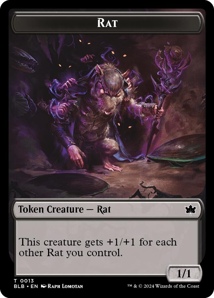 Rat // Splash Lasher Double-Sided Token (0) [BLB] - MTG Single
