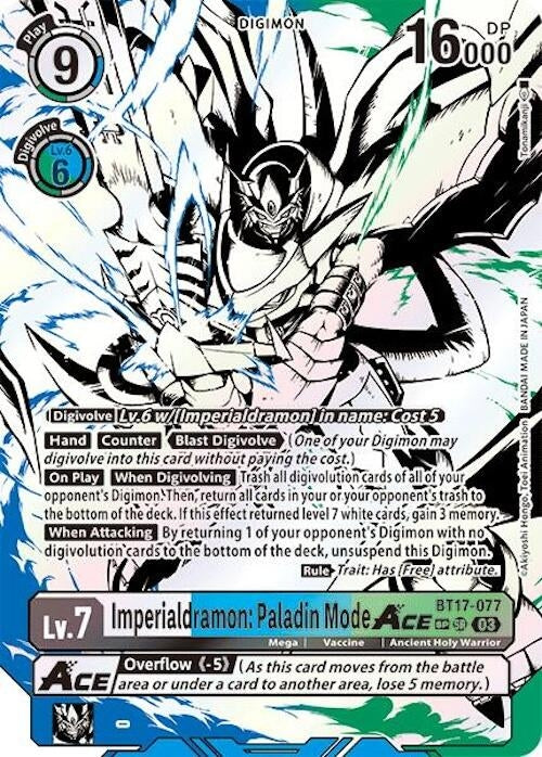 Imperialdramon: Paladin Mode ACE (Textured) (17077) [BT17] - Digimon Card Game Single