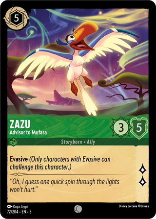 Zazu - Advisor to Mufasa (72) (5) - Disney Lorcana Single
