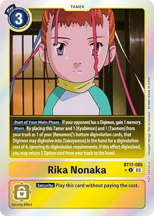 Rika Nonaka (Secret Crisis: Movie Memorial Pack) (17085) [BT17] - Digimon Card Game Single