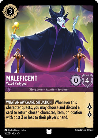 Maleficent - Vexed Partygoer (51) (5) - Disney Lorcana Single