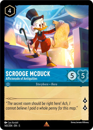 Scrooge McDuck - Afficionado of Antiquities (140) (5) - Disney Lorcana Single