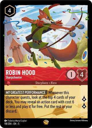 Robin Hood - Sharpshooter (118) (5) - Disney Lorcana Single