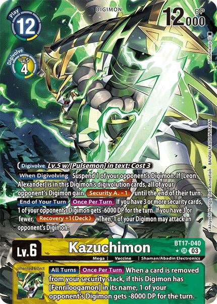 Kazuchimon (Alternate Art) (17040) [BT17] - Digimon Card Game Single