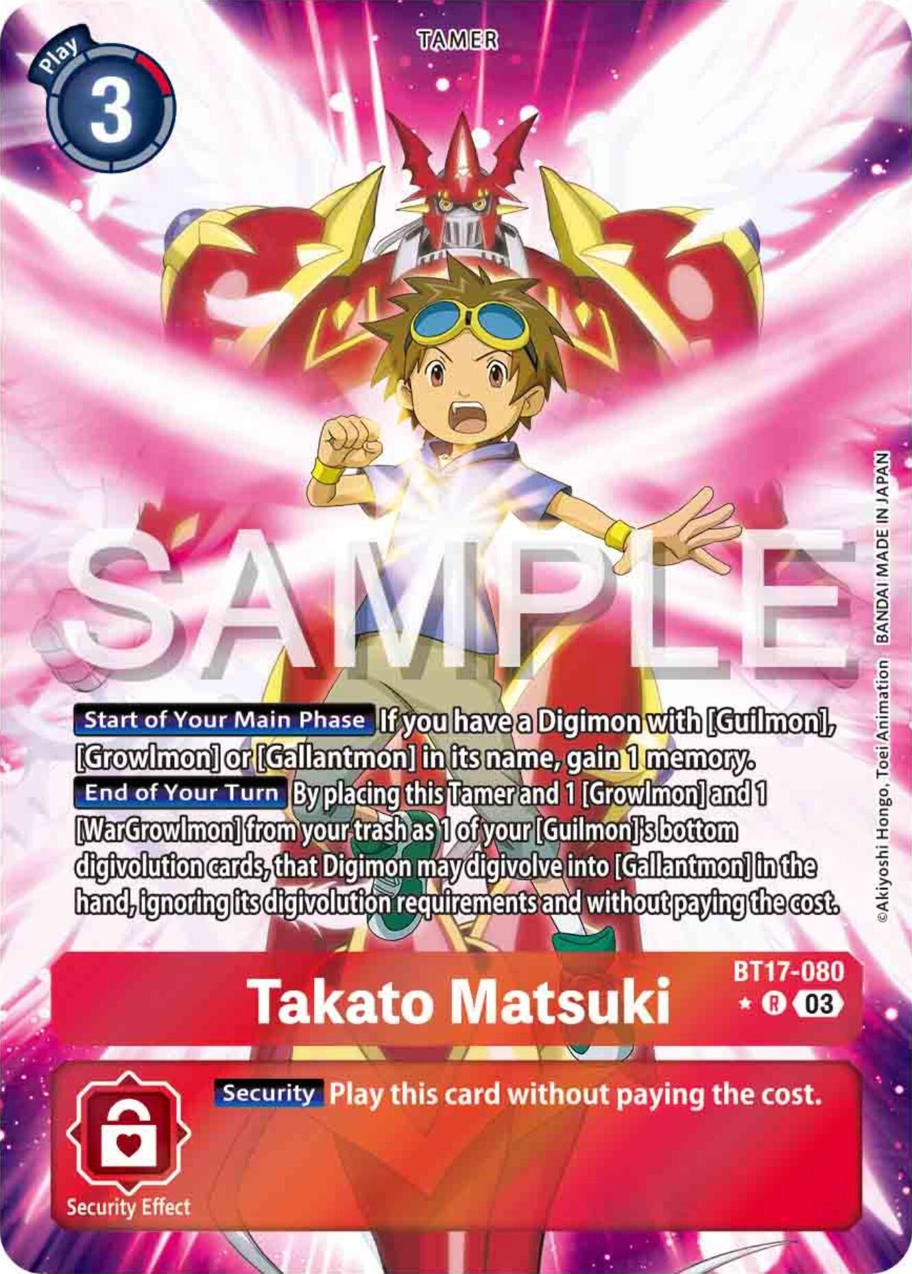 Takato Matsuki (Alternate Art) (17080) [BT17] - Digimon Card Game Single