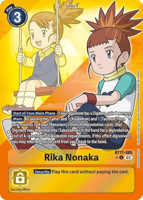 Rika Nonaka (Alternate Art) (17085) [BT17] - Digimon Card Game Single