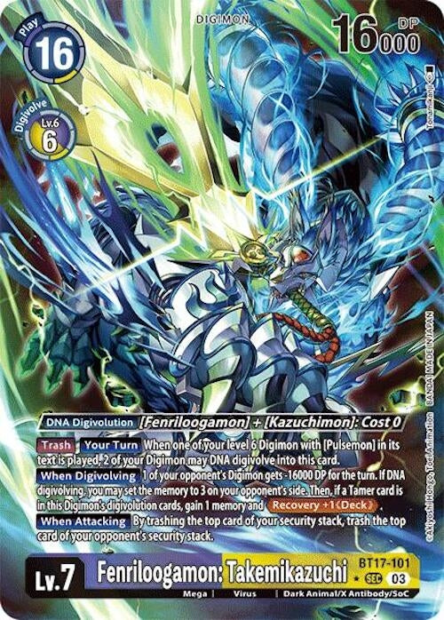 Fenriloogamon: Takemikazuchi (Alternate Art) (17101) [BT17] - Digimon Card Game Single
