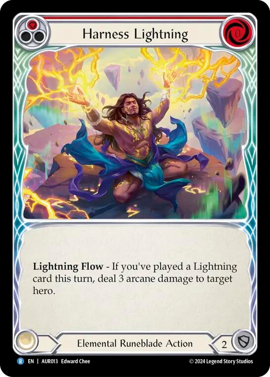 Harness Lightning (Red) (13) - Flesh and Blood TCG Single