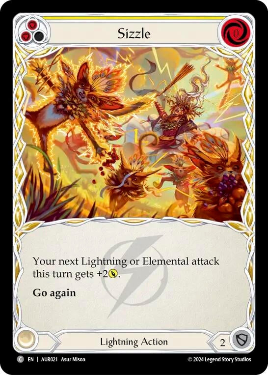 Sizzle (Yellow) (21) - Flesh and Blood TCG Single