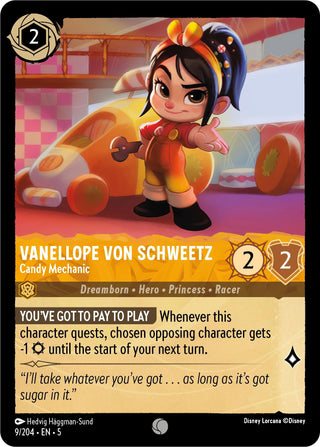 Vanellope von Schweetz - Candy Mechanic (9) (5) - Disney Lorcana Single