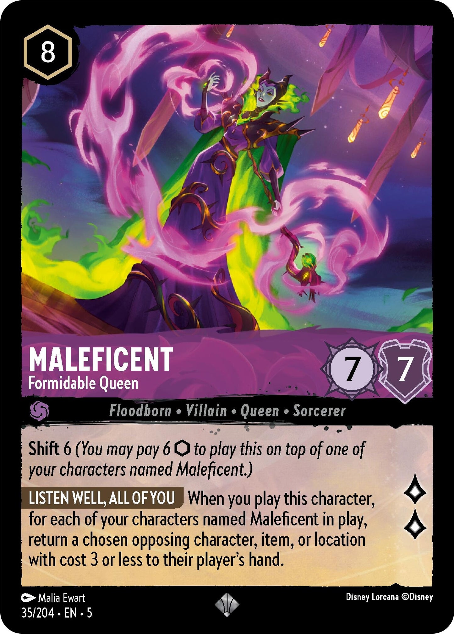 Maleficent - Formidable Queen (35) (5) - Disney Lorcana Single