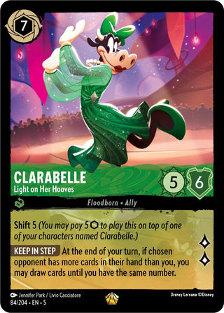 Clarabelle - Light on Her Hooves (84) (5) - Disney Lorcana Single