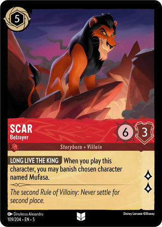 Scar - Betrayer (109) (5) - Disney Lorcana Single