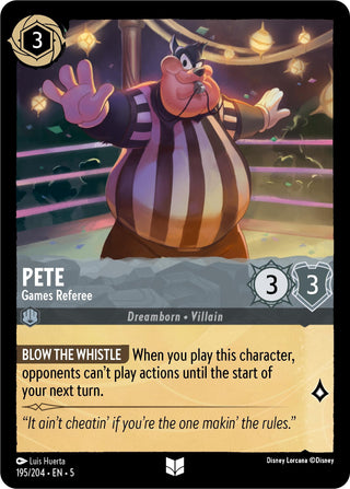 Pete - Games Referee (195) (5) - Disney Lorcana Single