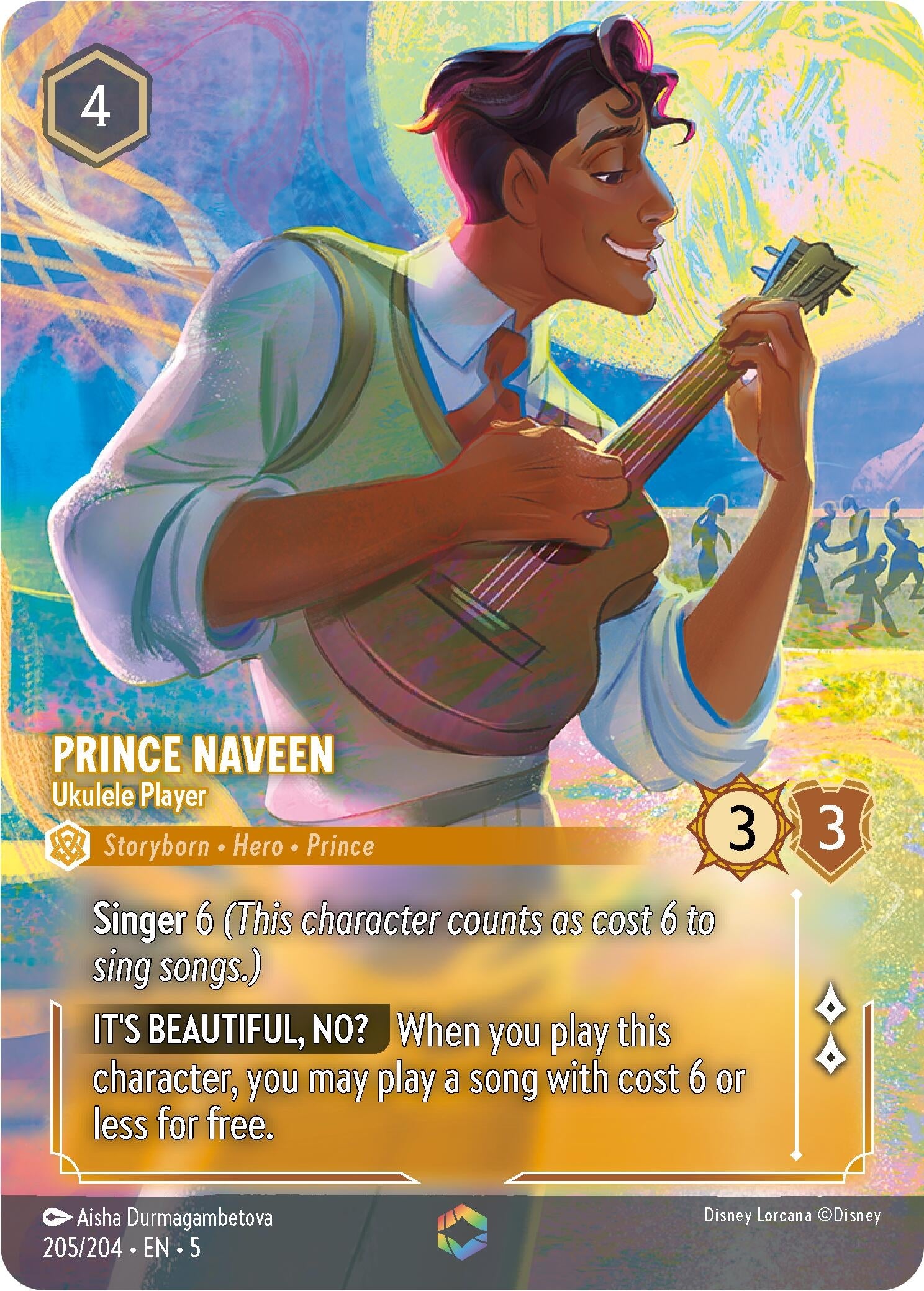 Prince Naveen - Ukulele Player (Enchanted) (205) (5) - Disney Lorcana Single