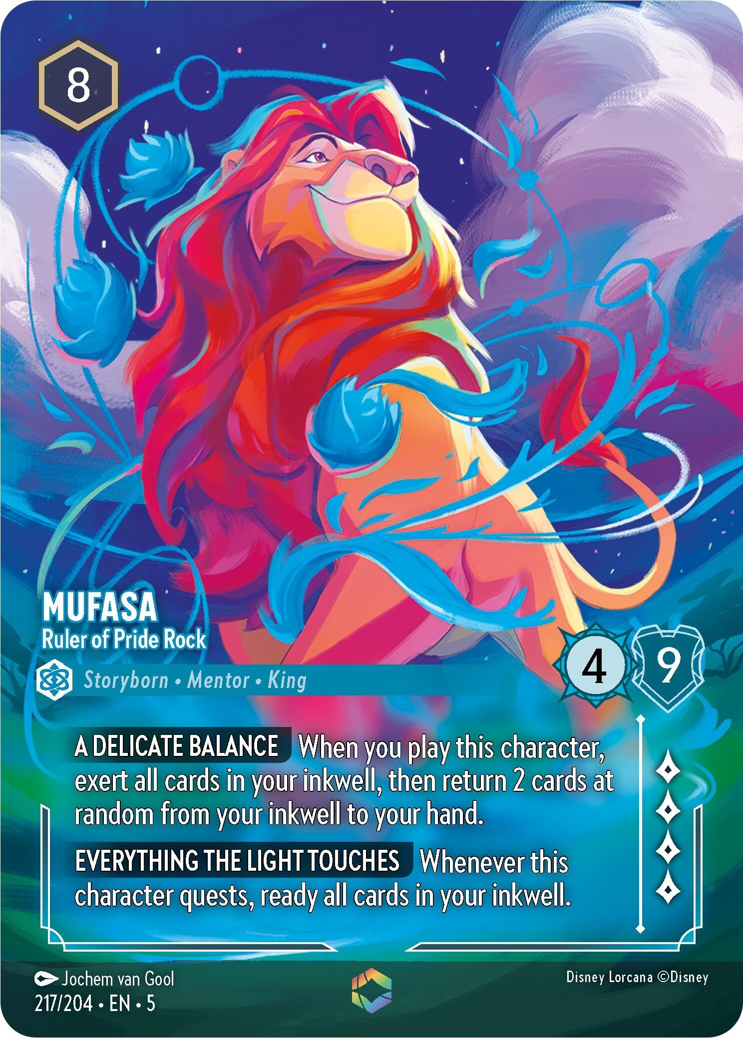 Mufasa - Ruler of Pride Rock (Enchanted) (217) (5) - Disney Lorcana Single