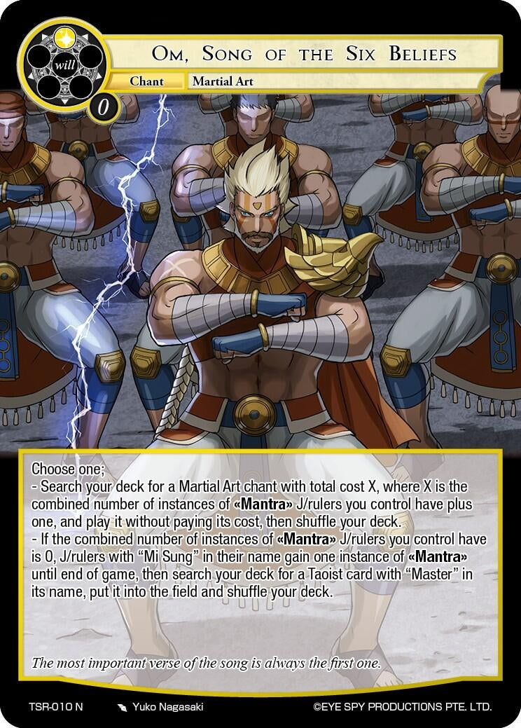 Om Song Of The Six Beliefs (10) [TSR] - Force of Will Single