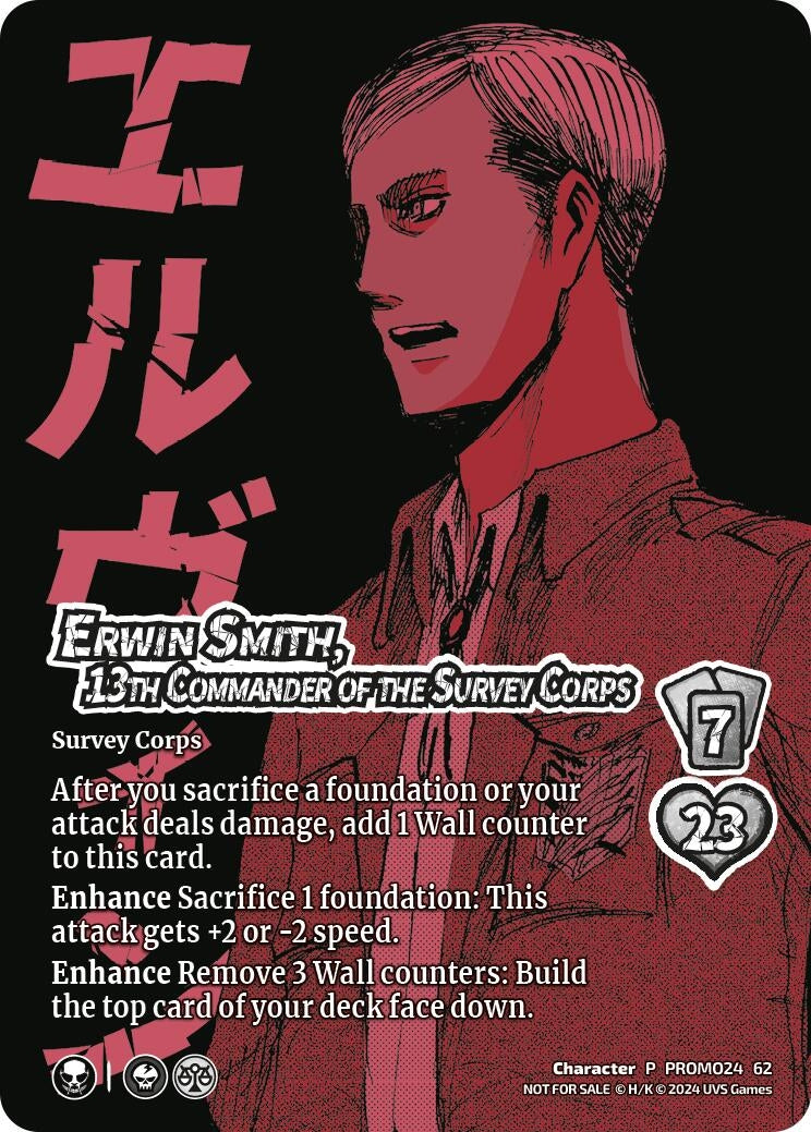 Erwin Smith 13th Commander of the Survey Corps (GenCon 2024) (2462) [UVSP] - UniVersus Single