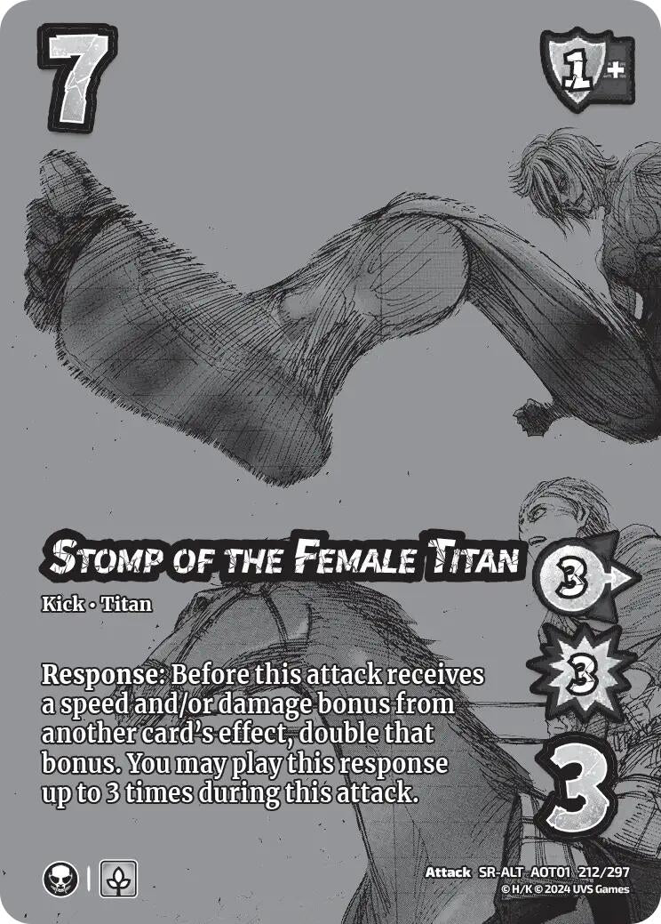 Stomp of the Female Titan (Alternate Art) (212) [AOT1] - UniVersus Single
