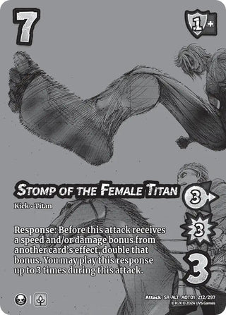 Stomp of the Female Titan (Alternate Art) (212) [AOT1] - UniVersus Single