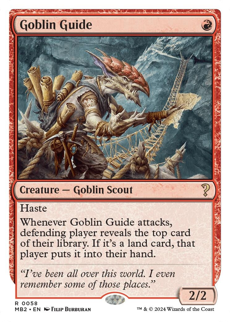 Goblin Guide (White Border) (58) [MB2] - MTG Single