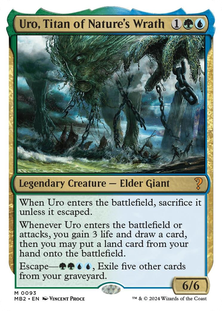 Uro Titan of Nature’s Wrath (White Border) (93) [MB2] - MTG Single