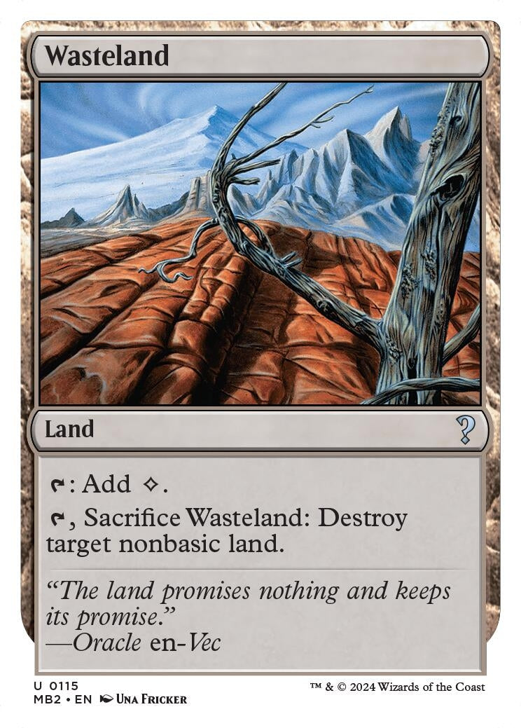 Wasteland (White Border) (115) [MB2] - MTG Single